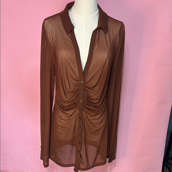 Free People Tops - Free People Lucky Mesh Shirtee